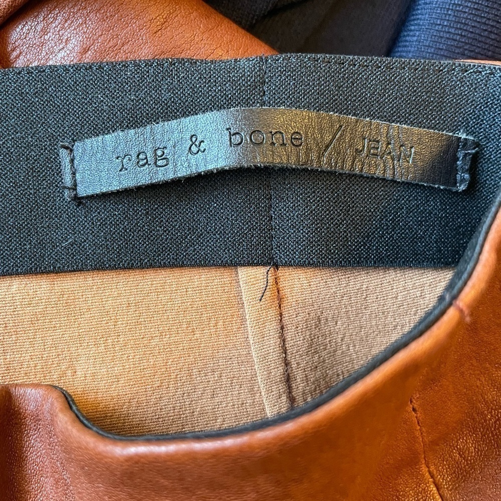 Rag & bone Brown 100% Lamb Leather Pants - Picture 8 of 13